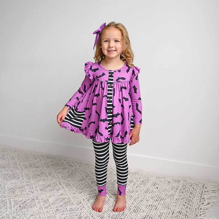 Echo Purple Bats CLIP BOW - Gigi and Max