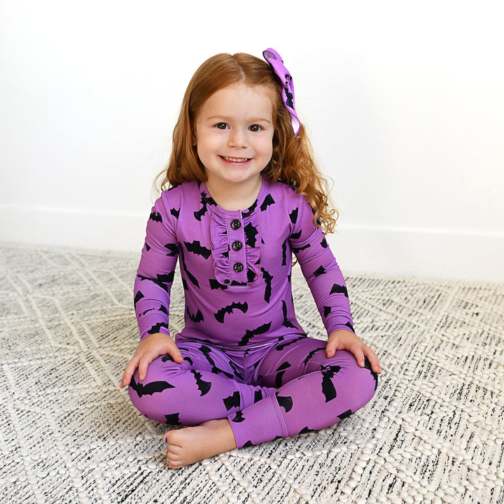 Echo Purple Bats CLIP BOW - Gigi and Max