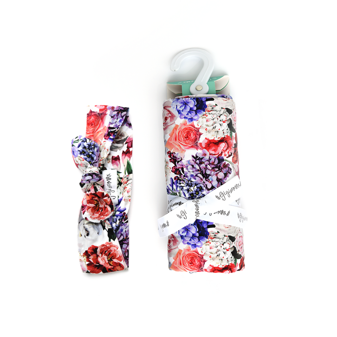 Greta Floral SWADDLE - Gigi and Max