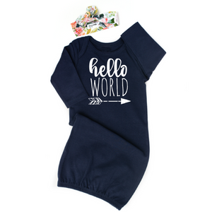 Gown Hello World Navy - Gigi and Max