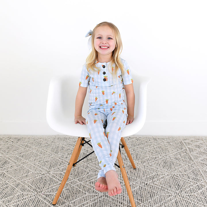 Henry Carrot Gingham CLIP BOW - Gigi and Max