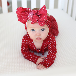 Ivy Red Dot HEADWRAP - Gigi and Max