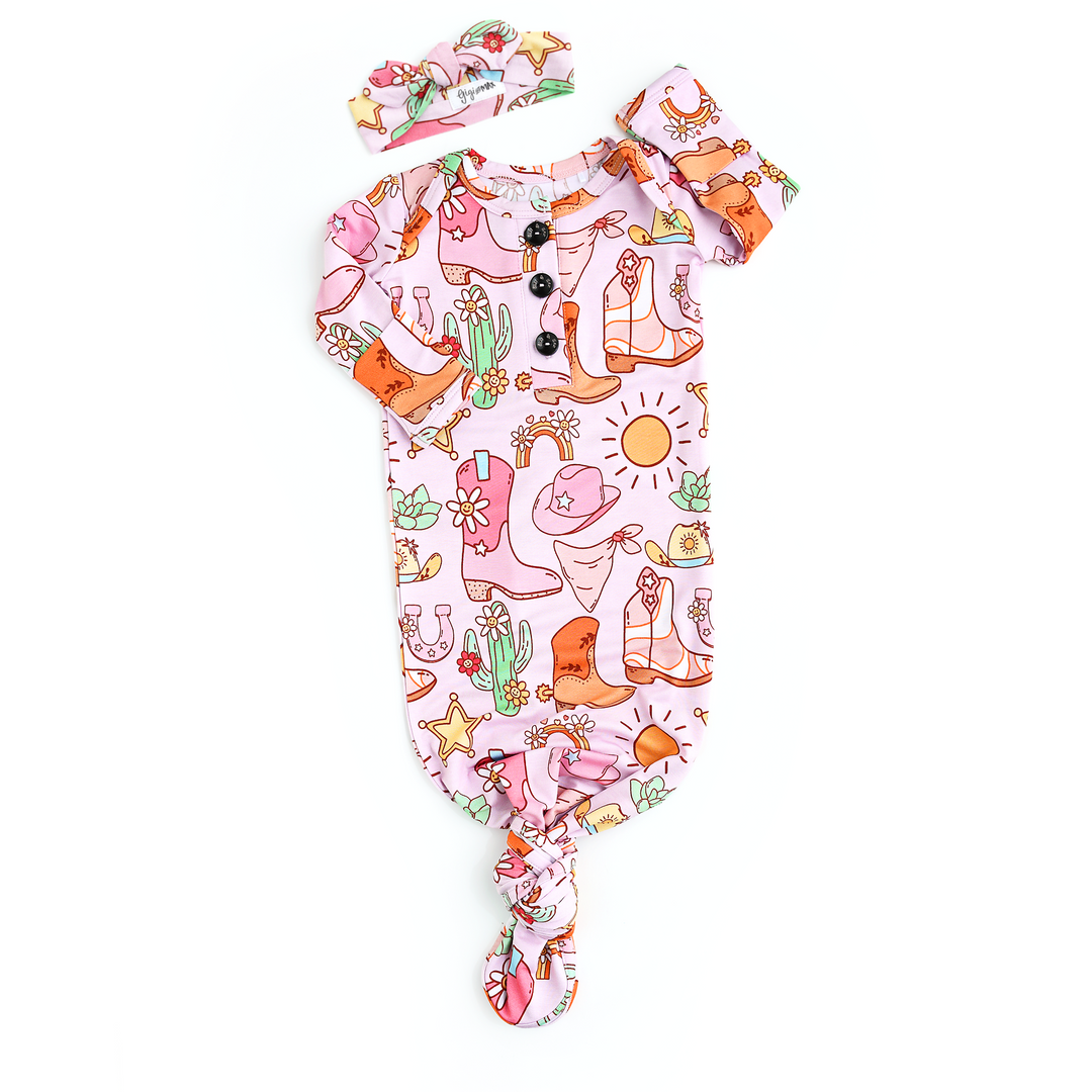 Lainey Pink Western GOWN - Gigi and Max