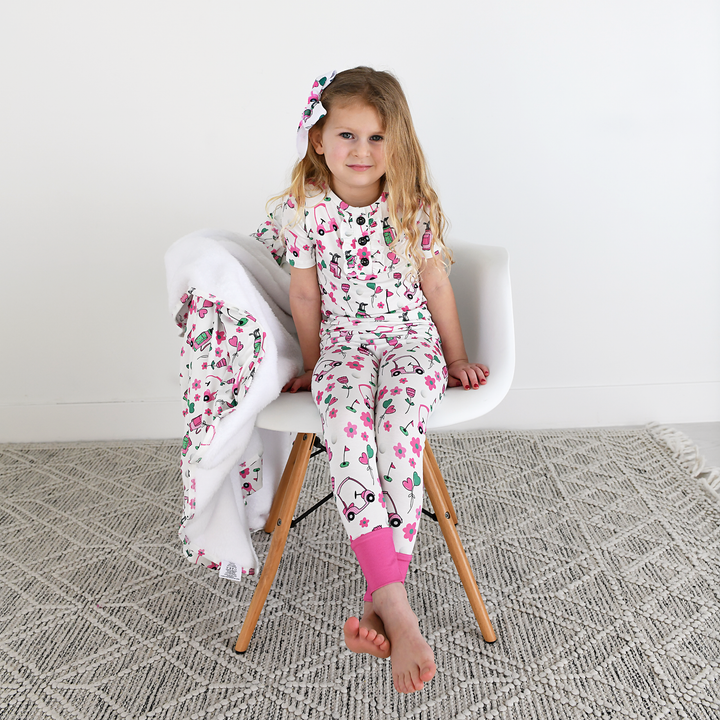 Lexi Pink Golf CLIP BOW - Gigi and Max
