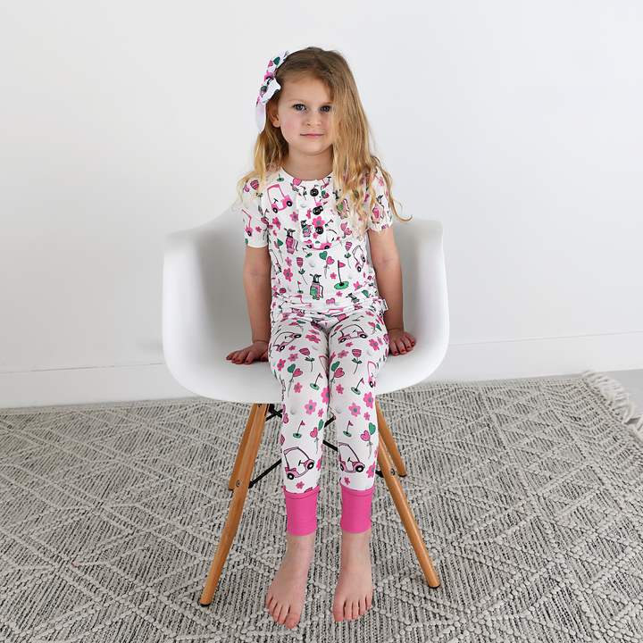 Lexi Pink Golf CLIP BOW - Gigi and Max
