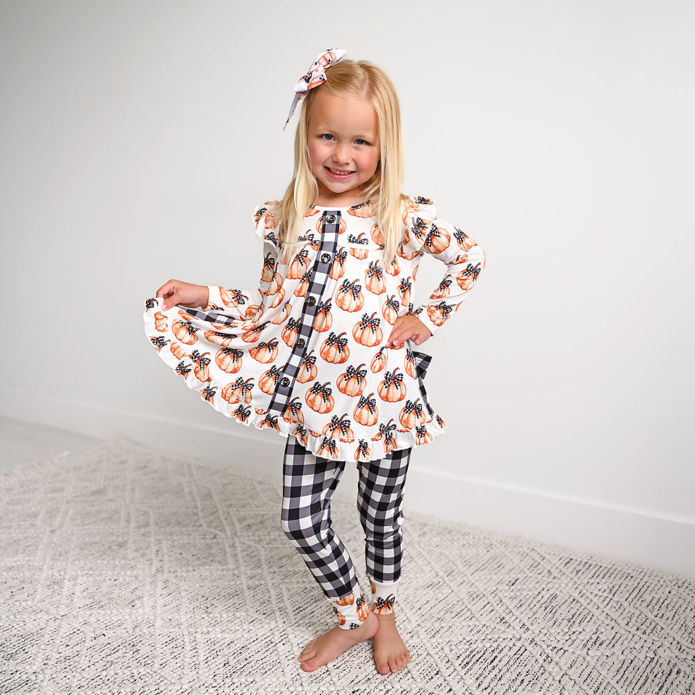 Lilith Pumpkins CLIP BOW - Gigi and Max