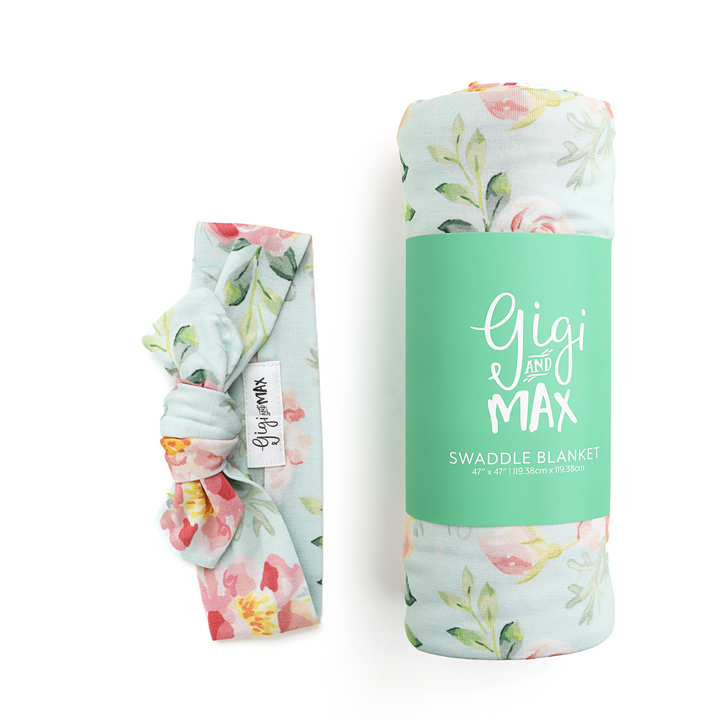 Mae Floral SWADDLE - Gigi and Max