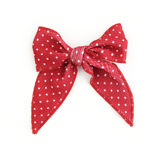 Ivy Red Dot CLIP BOW - Gigi and Max