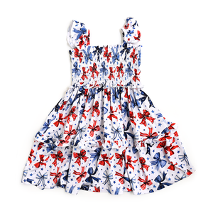 Eleanor Bows SMOCKED DRESS - Gigi and Max