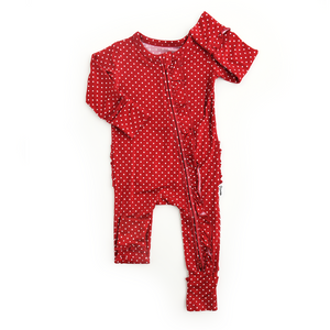 Ivy Red Dot RUFFLE ZIP - Gigi and Max