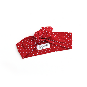 Ivy Red Dot TOPKNOT HEADBAND - Gigi and Max