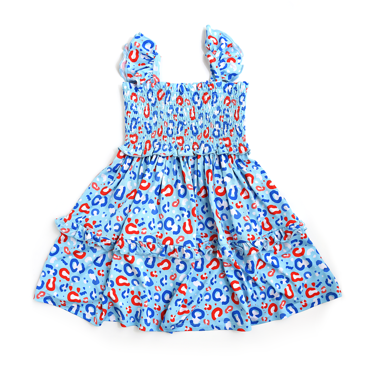Kinsley Leopard SMOCKED DRESS - Gigi and Max