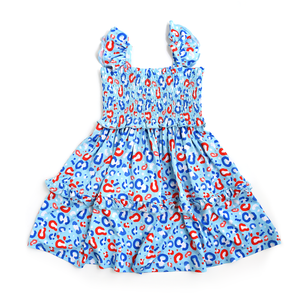 Kinsley Leopard SMOCKED DRESS - Gigi and Max