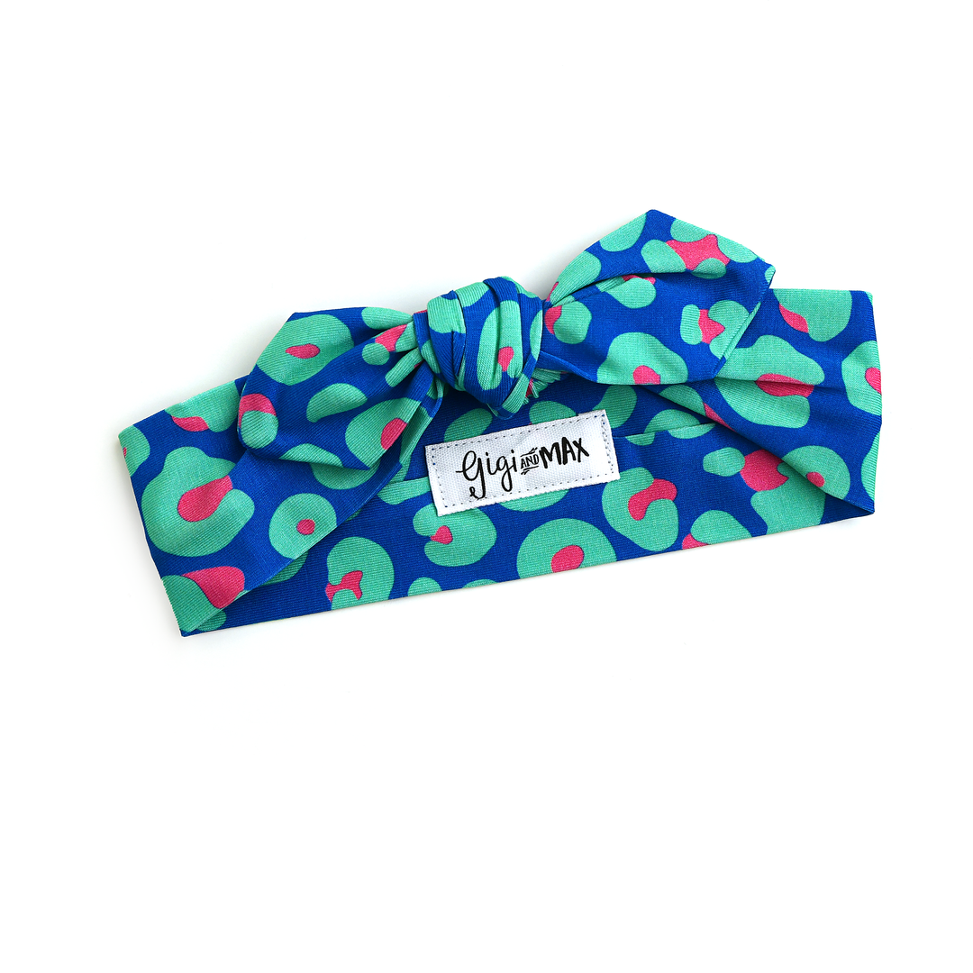 Miley Leopard TOPKNOT HEADBAND - Gigi and Max