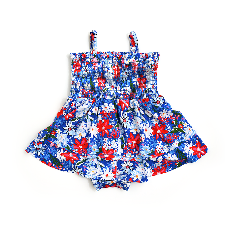Presley Floral SMOCKED TIERED TUTU - Gigi and Max