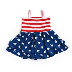 Quincy Stars & Stripes SMOCKED TIERED TUTU - Gigi and Max