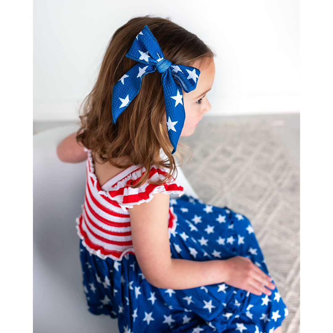 Quincy Stars & Stripes SMOCKED DRESS - Gigi and Max