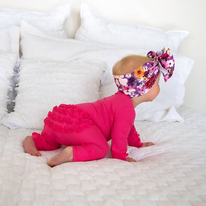 Raspberry Waffle RUFFLE ZIP - Gigi and Max