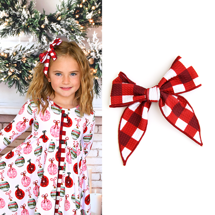 Emery Plaid CLIP BOW - Gigi and Max