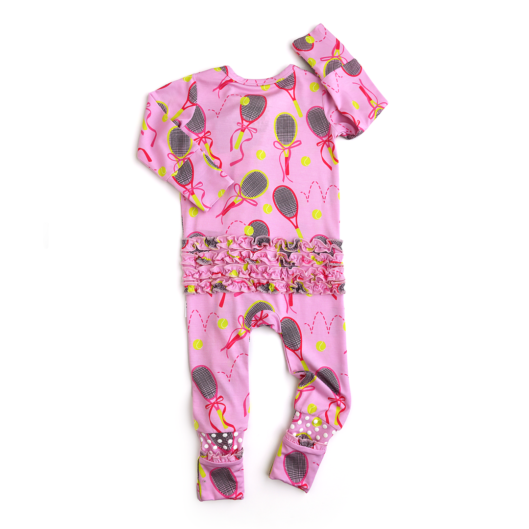 Serena Pink Tennis RUFFLE ZIP - Gigi and Max