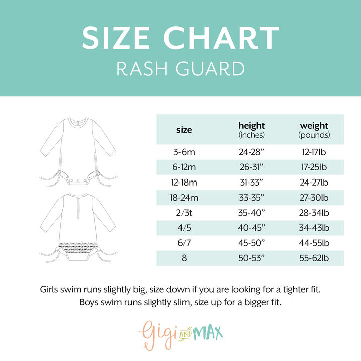Kelly Leopard RASH GUARD SWIMSUIT - Gigi and Max