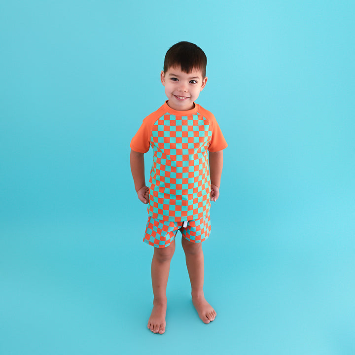 Spencer Checks SWIM SHIRT - Gigi and Max