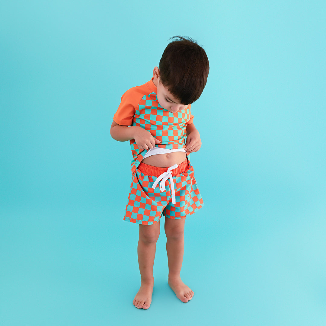 Spencer Checks SWIM SHIRT - Gigi and Max
