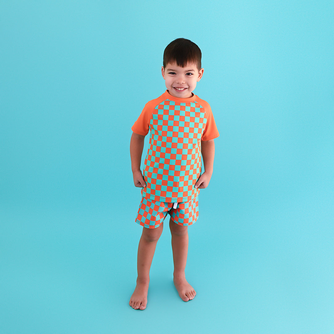Spencer Checks SWIM SHIRT - Gigi and Max