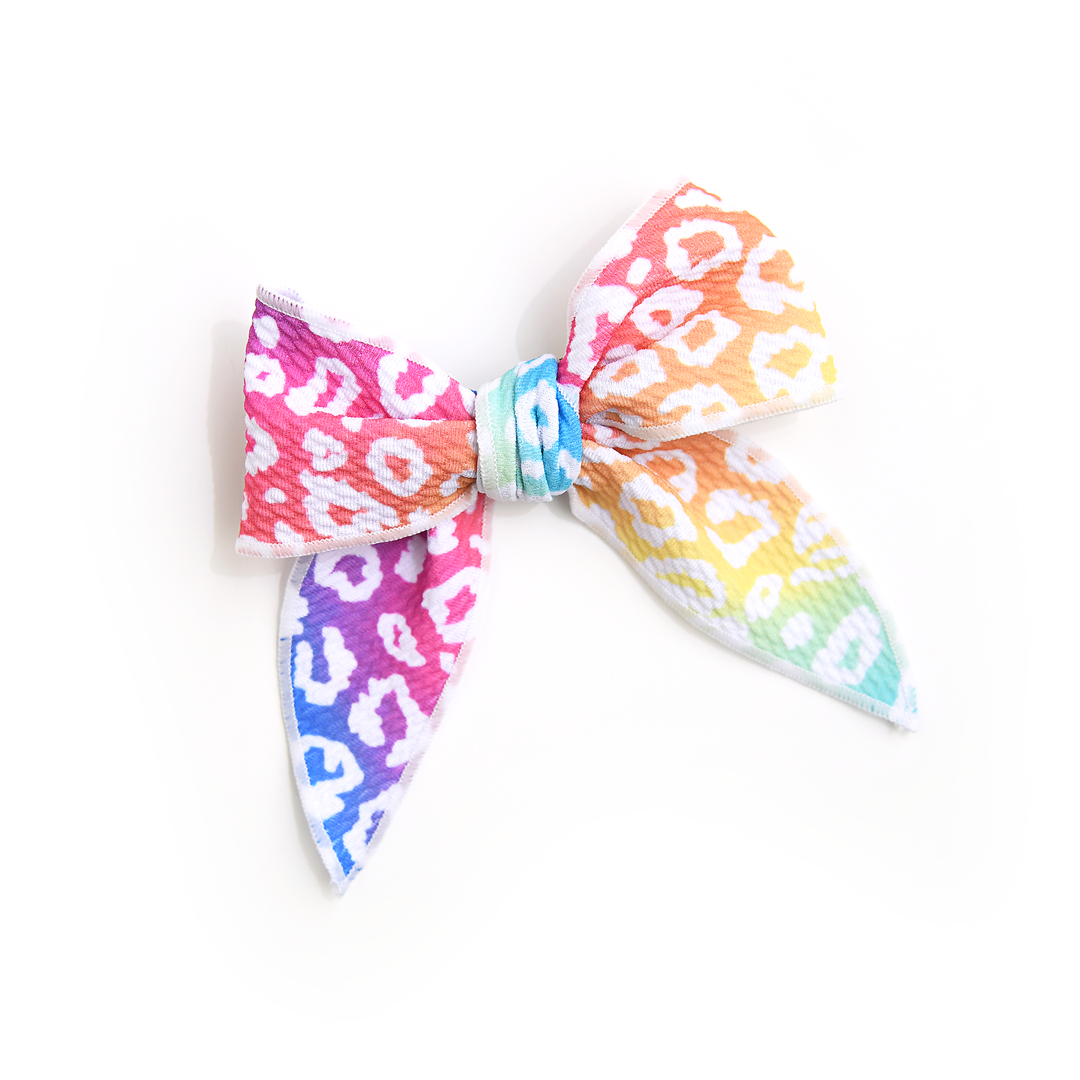 Summer Leopard CLIP BOW - Gigi and Max