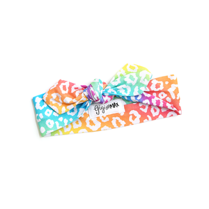 Summer Leopard TOPKNOT HEADBAND - Gigi and Max