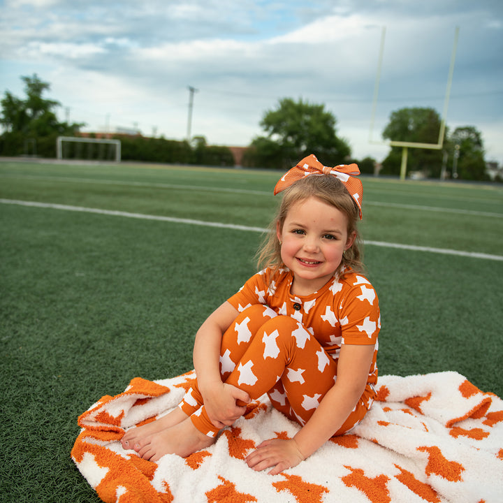Texas Burnt Orange & White TWO PIECE - Gigi and Max