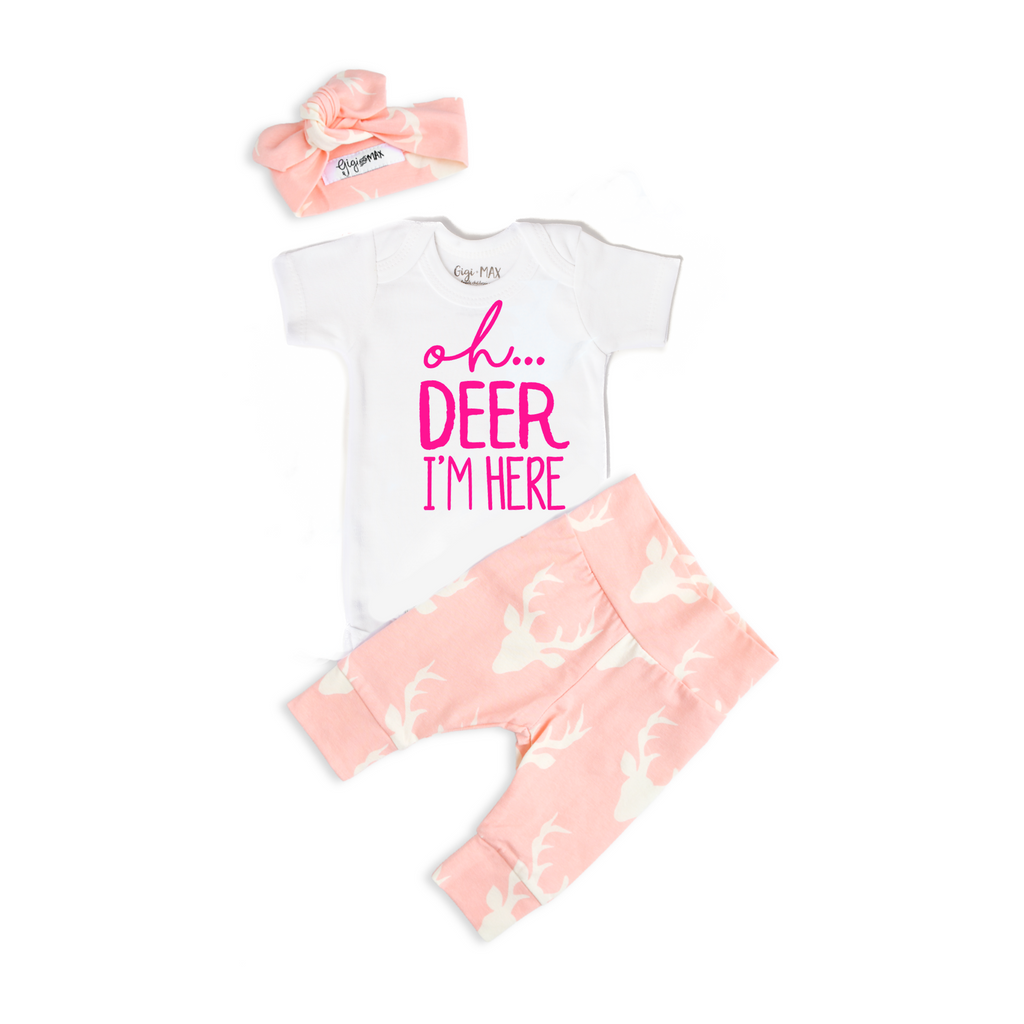Newborn baby deals girl deer outfit