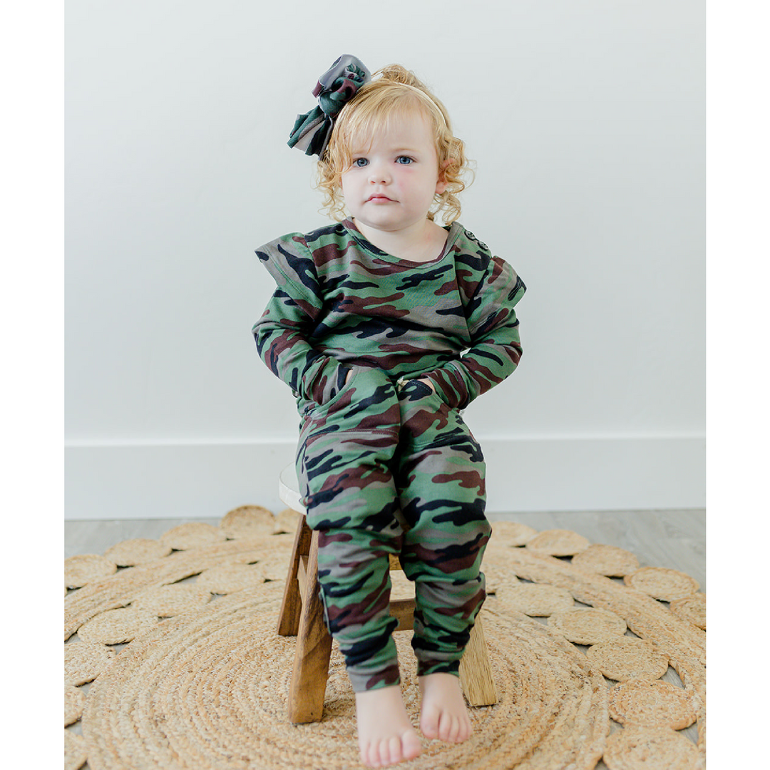 Camo Elastic Bow Headband - Gigi and Max