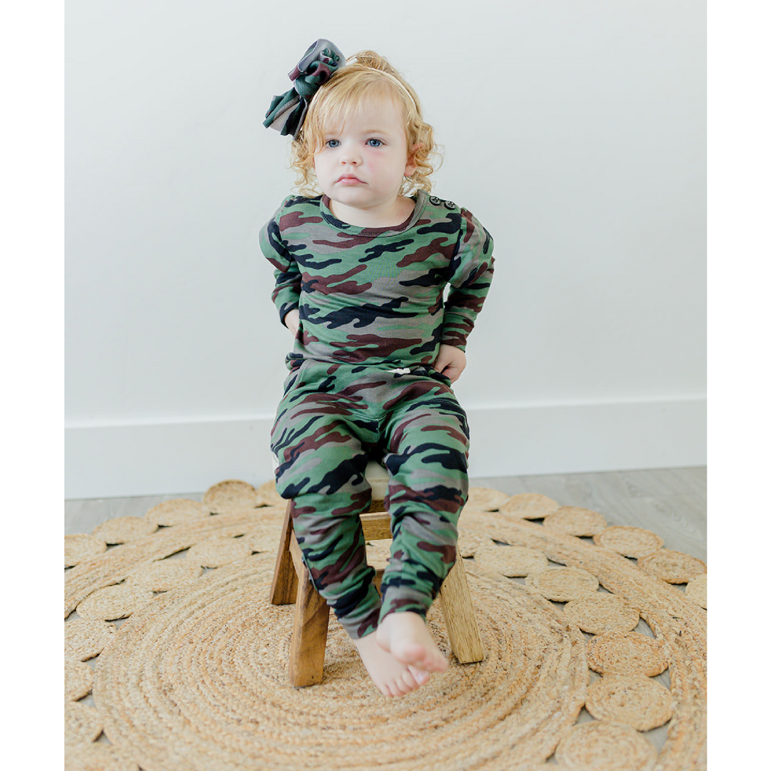 Camo Elastic Bow Headband - Gigi and Max