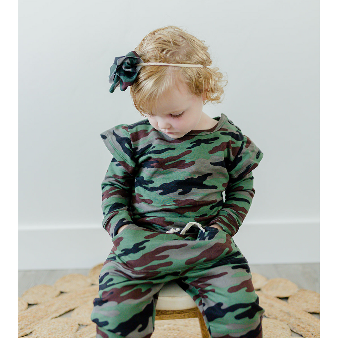 Camo Elastic Bow Headband - Gigi and Max