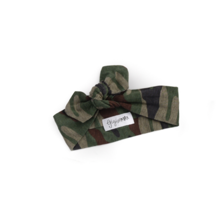 Camo Topknot Headband - Gigi and Max