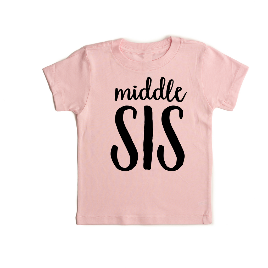Middle SIS Pink Tee - Gigi and Max