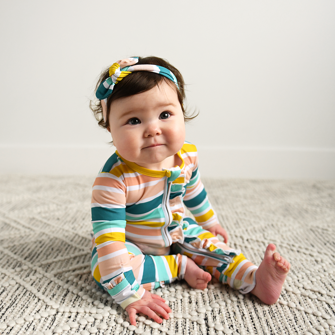 Wren Stripe Topknot Headband - Gigi and Max