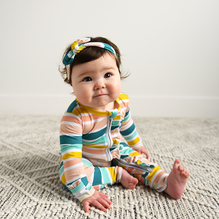 Wren Stripe Topknot Headband - Gigi and Max