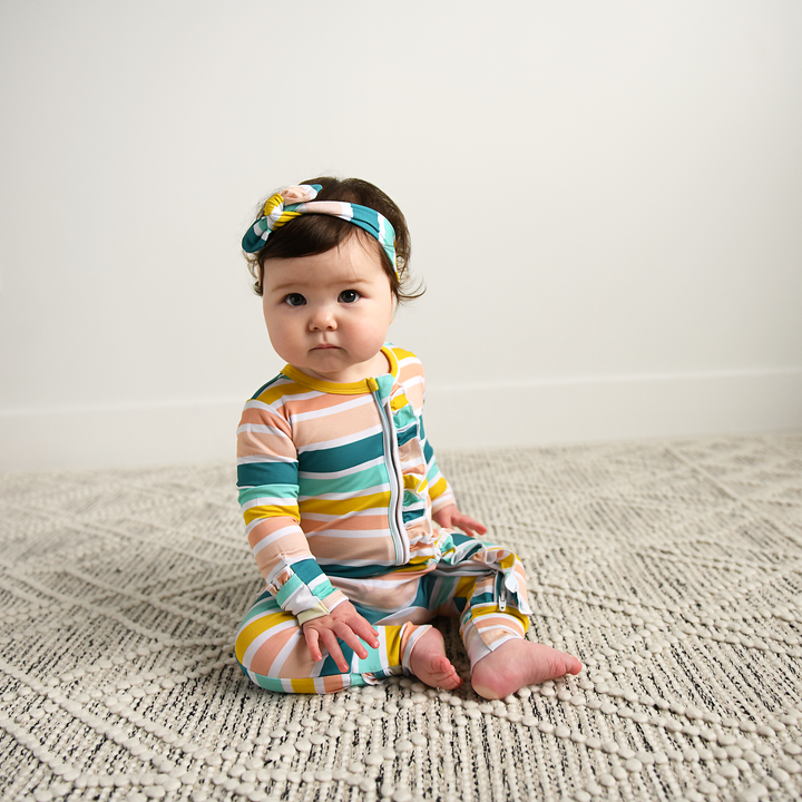 Wren Stripe Topknot Headband - Gigi and Max
