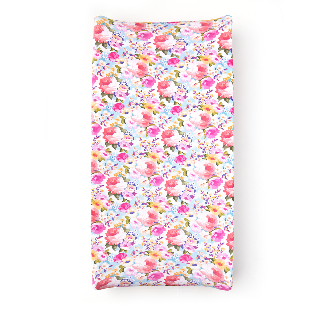 Brooke Floral Changing Pad Cover - Gigi and Max