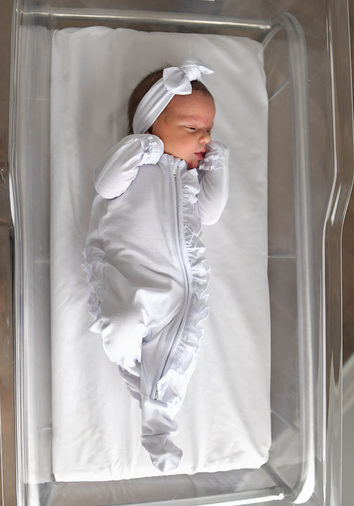Charlie White Topknot Headband - Gigi and Max