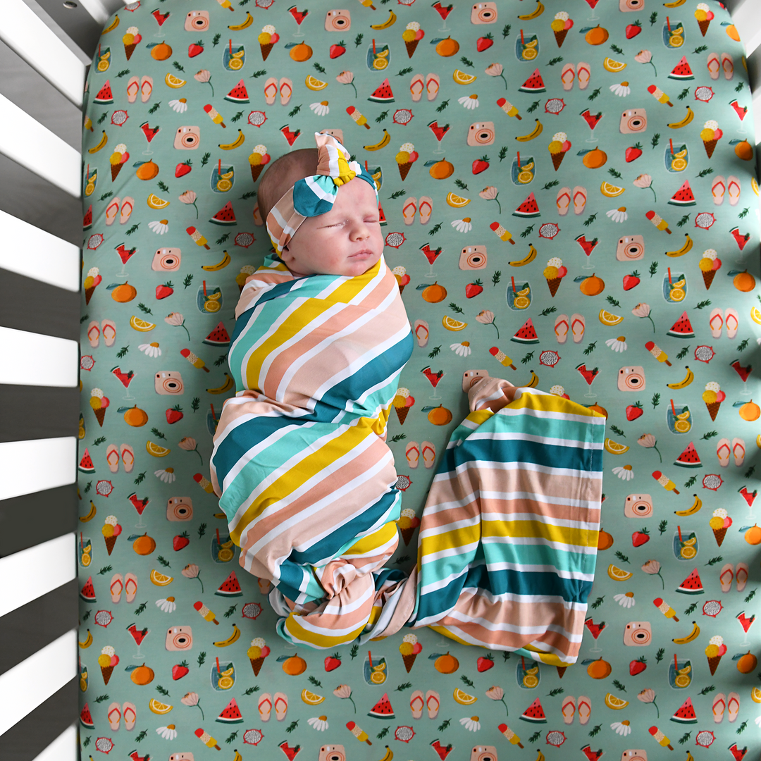 Wren Stripe Topknot Headband - Gigi and Max