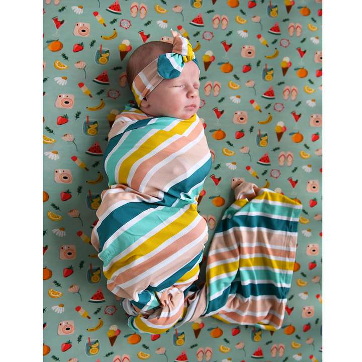 Wren Stripe Topknot Headband - Gigi and Max