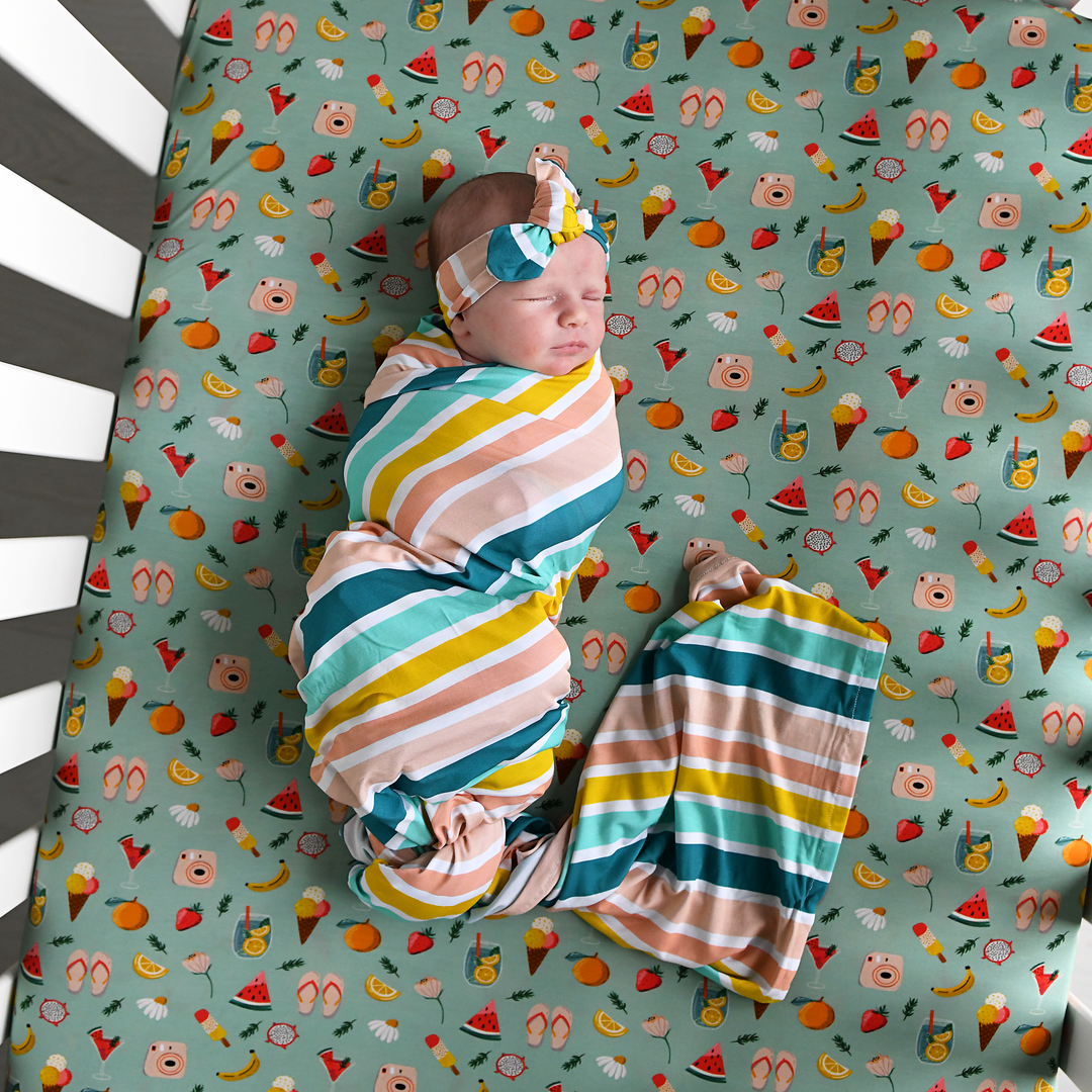 Wren Stripe Topknot Headband - Gigi and Max