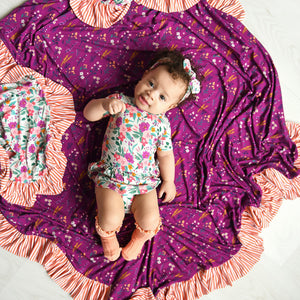 Talia & Eden  Double Layer Ruffle Blanket - Gigi and Max