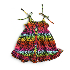 Lisa Leopard TIE TWIRL DRESS - Gigi and Max