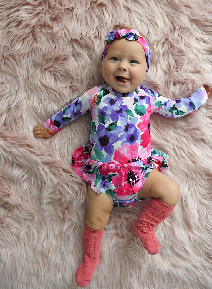 Emilia Floral Topknot Headband - Gigi and Max