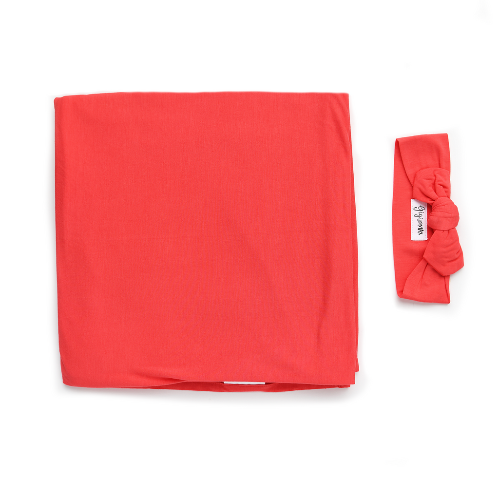 Coral Swaddle Blanket - Gigi and Max