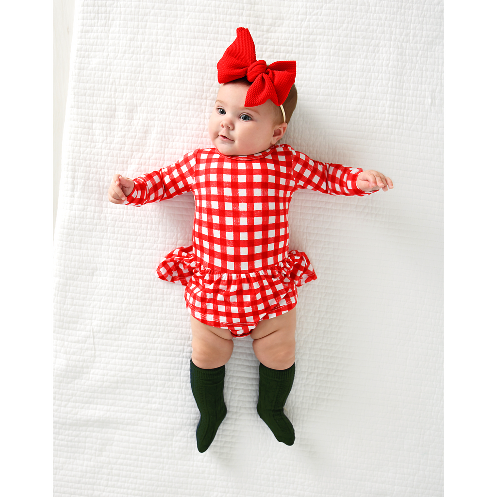 Frost Red Gingham TUTU - Gigi and Max